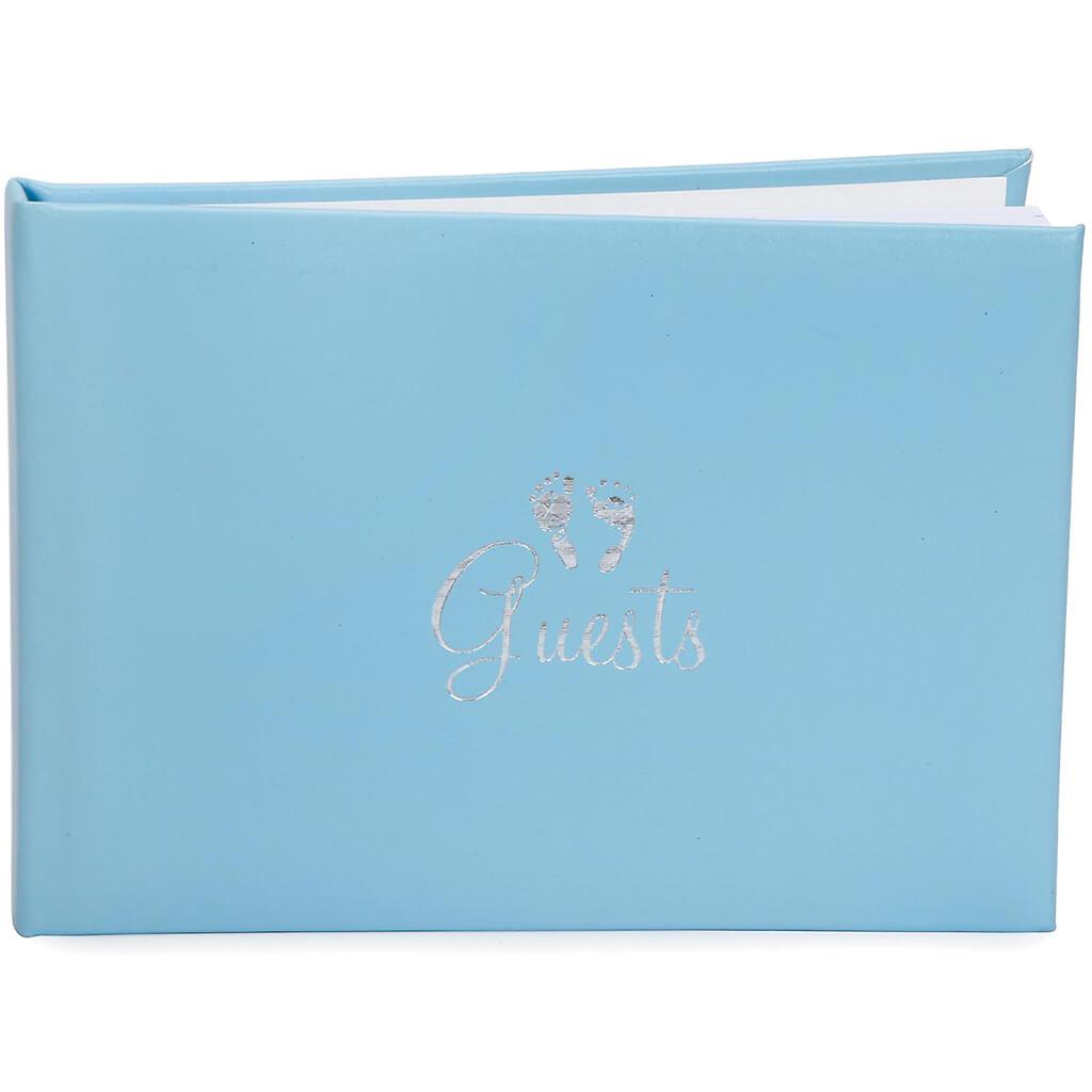 Baby Shower Guest Book Blue, 8.5in X 6in