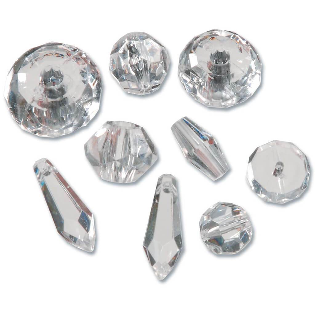 Acrylic Crystal Beads Assorted 62pc