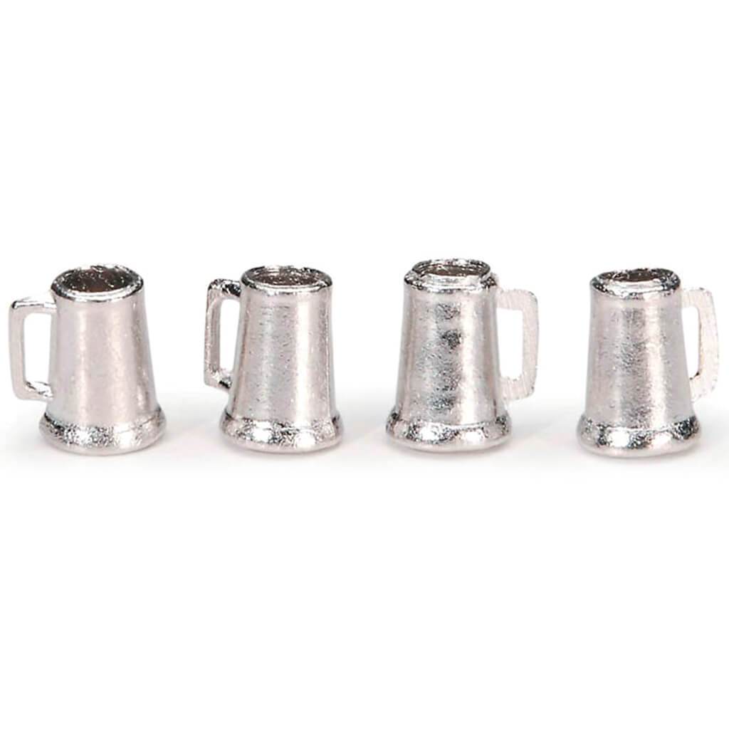 Timeless Minis Pewter Beer Mugs 0.44in 4/pkg