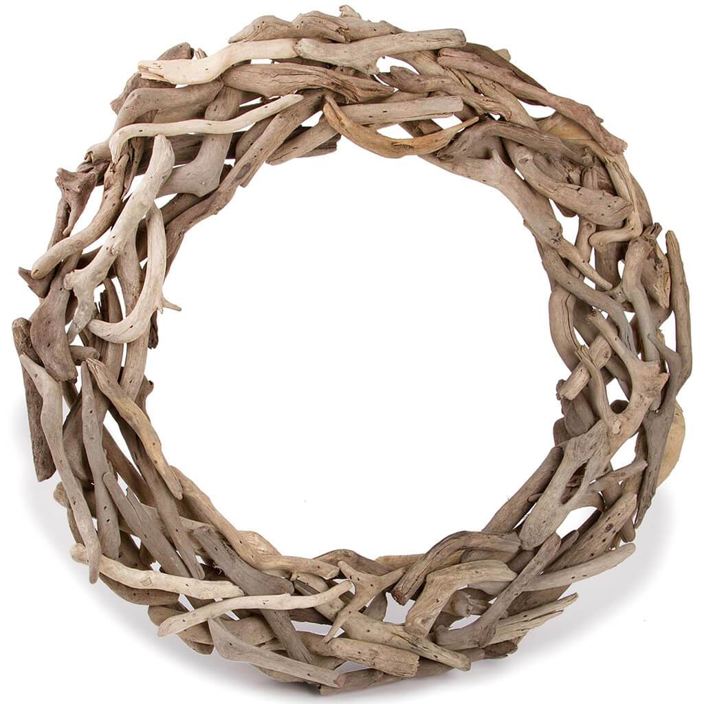 Natural Driftwood Wreath, 18in