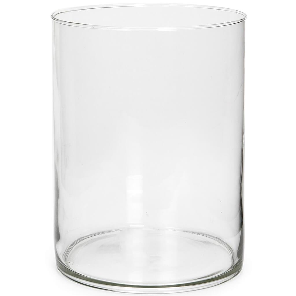 Glass Cylinder Vase 8in x 6.5in