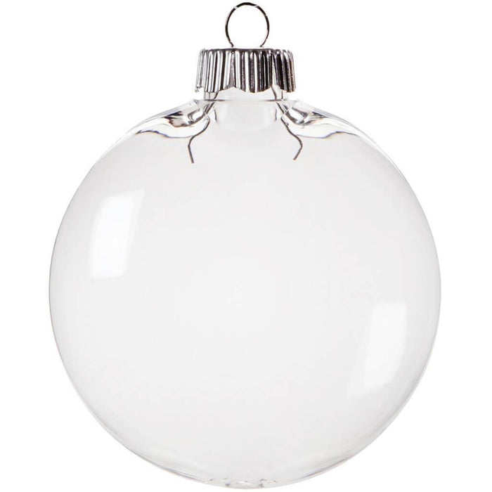 Plastic Ornament 80mm Clear 72pc