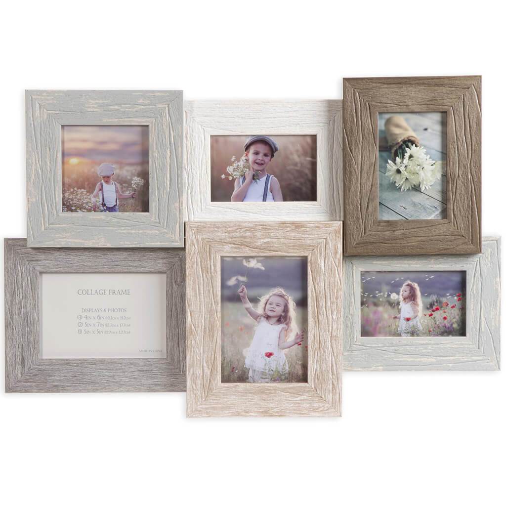 6-Photo Collage Frame: Multicolored