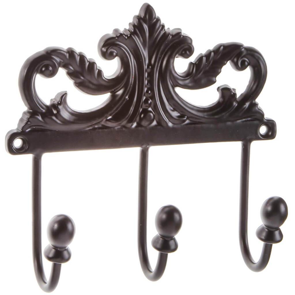 Metal Hook Scroll Black