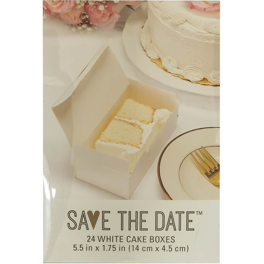 White Cake Boxes, 5.5in X 1.75in