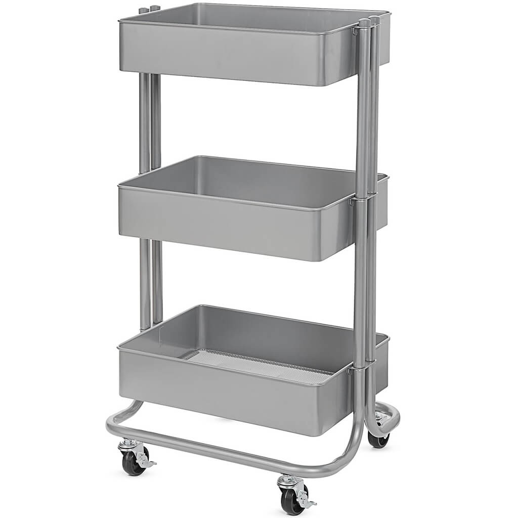 Metal Rolling Craft Cart, Gray