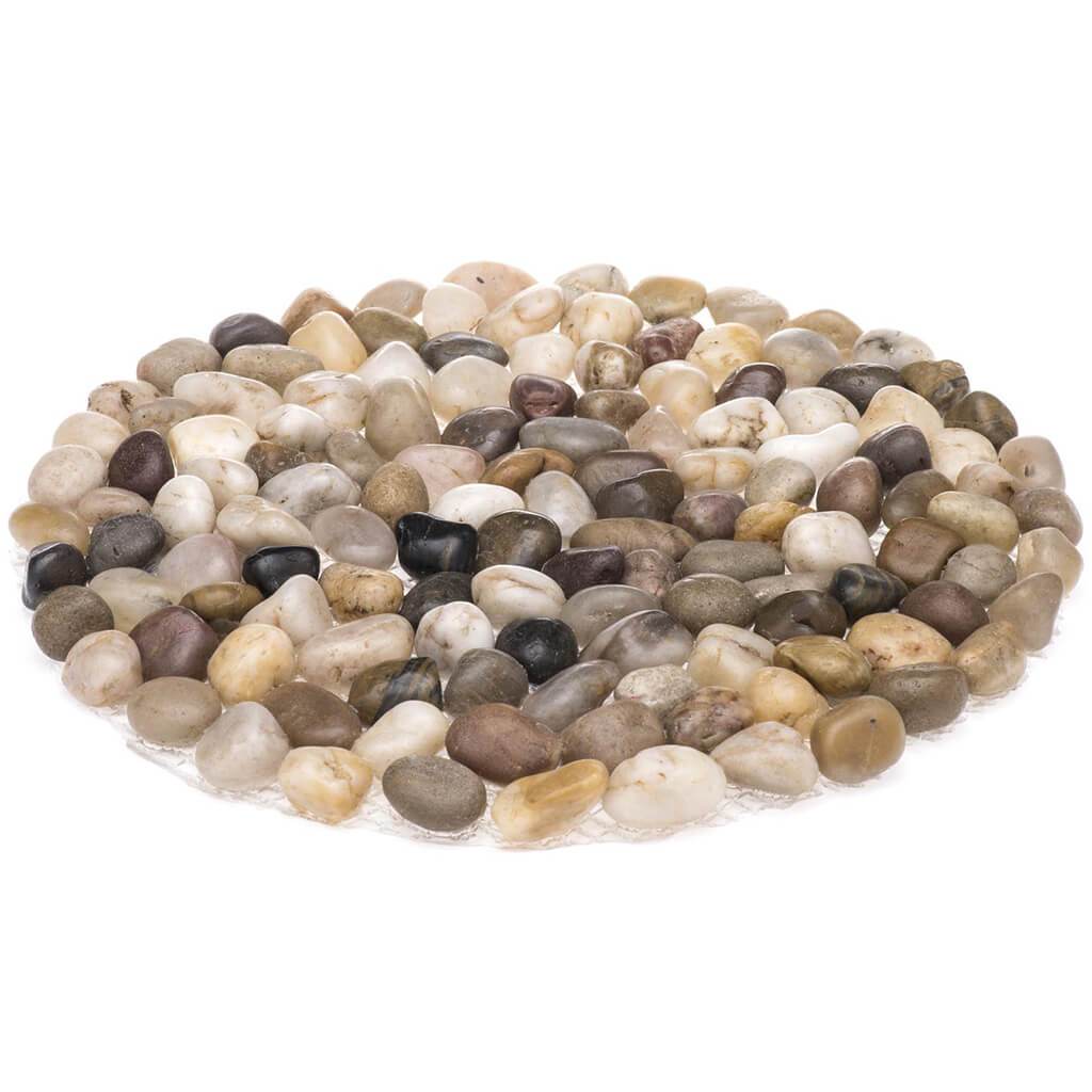 Pebble Mat Round Mixed, 8in