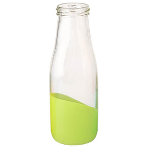 Glass Milk Bottle, Green