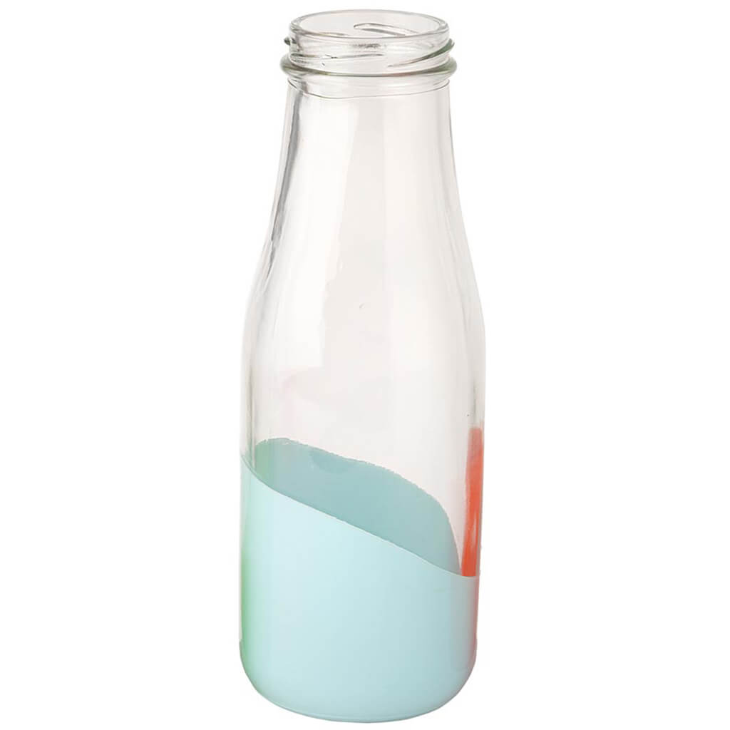 Glass Milk Bottle, Green