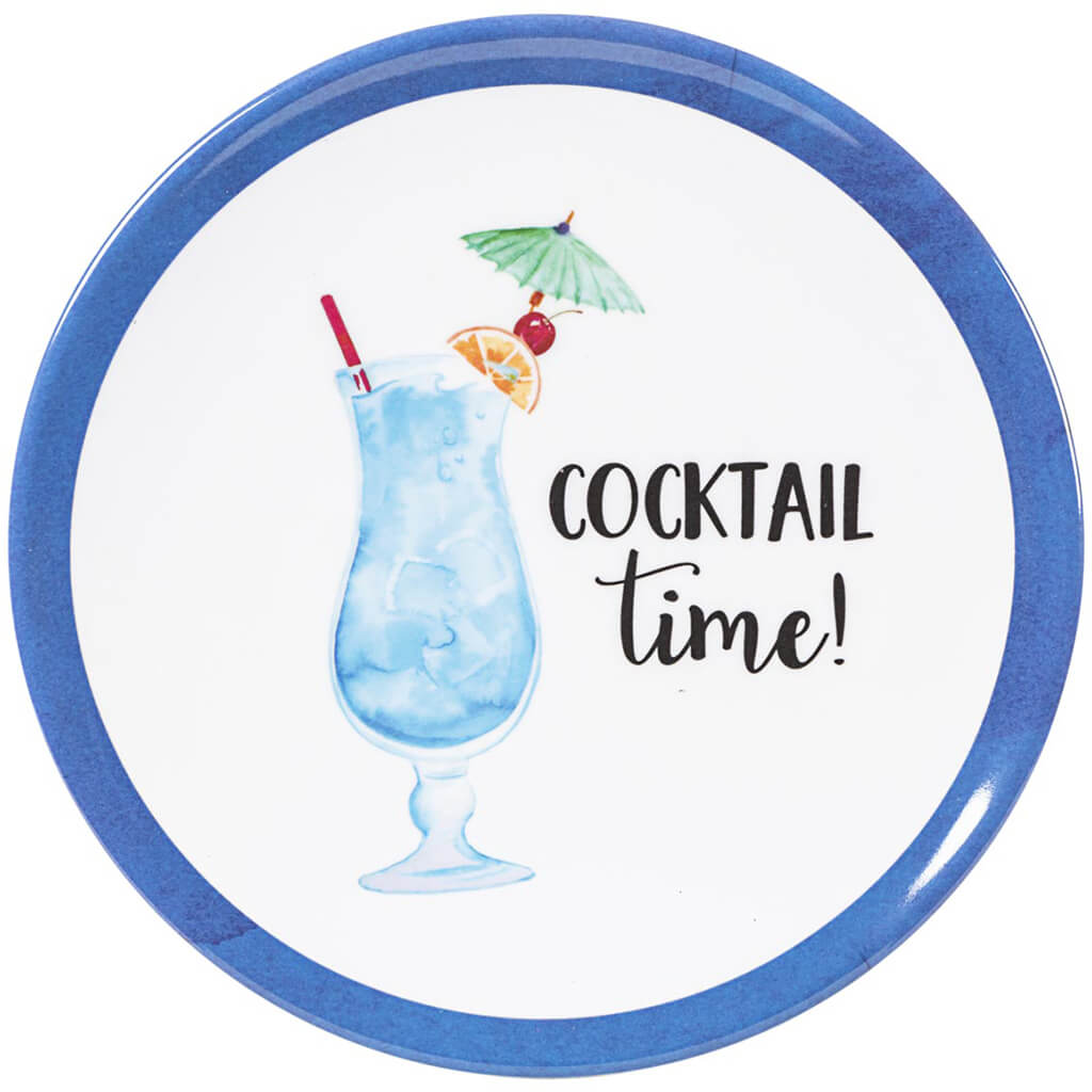 Melamine Plate Cocktail Time