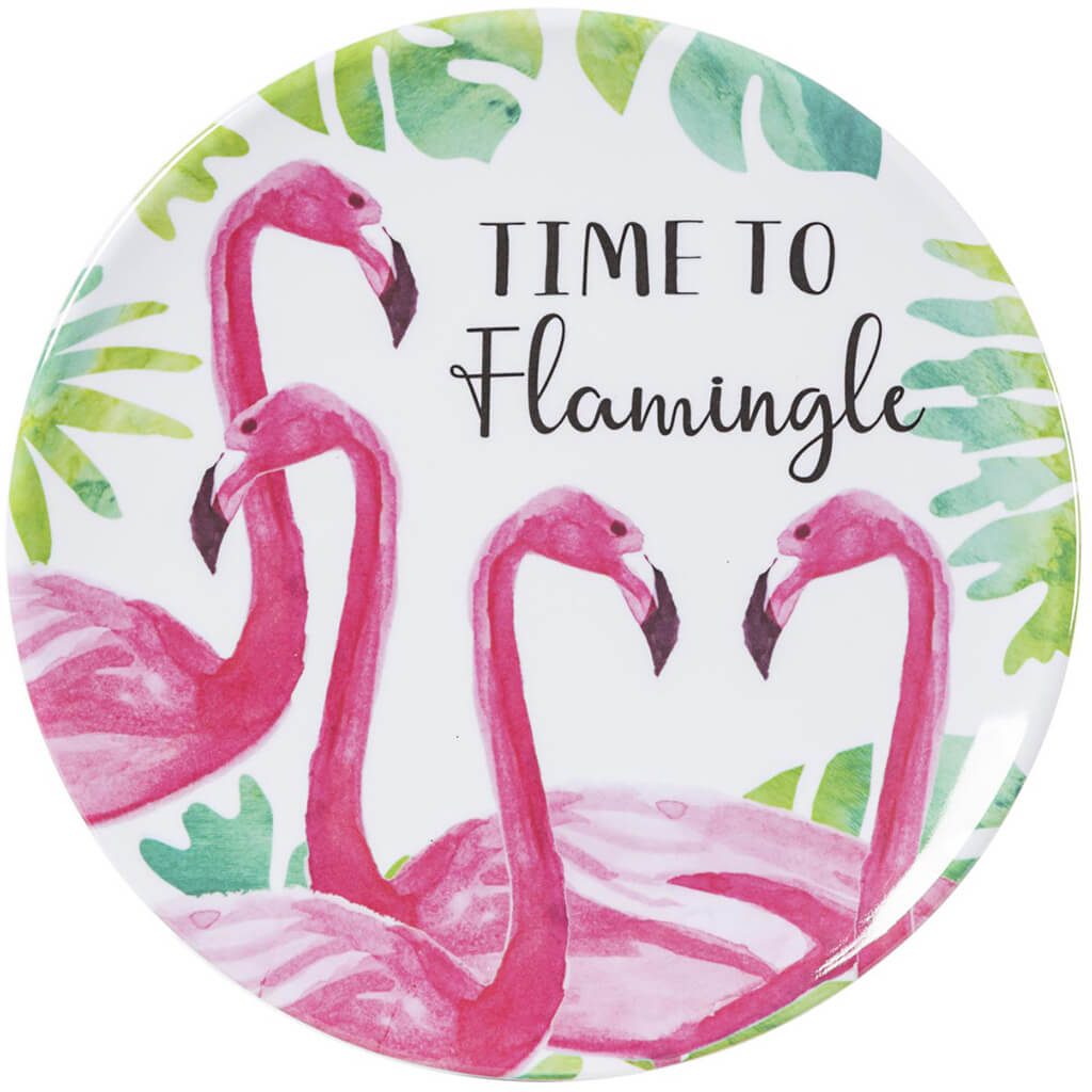 Melamine Plate Flamingo