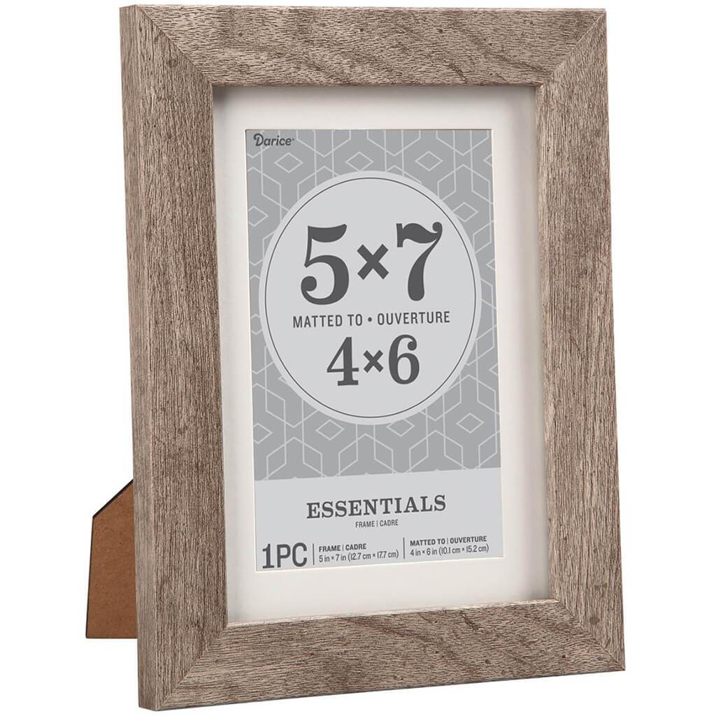 Essentials Gray Picture Frame: 5 x 7 inches