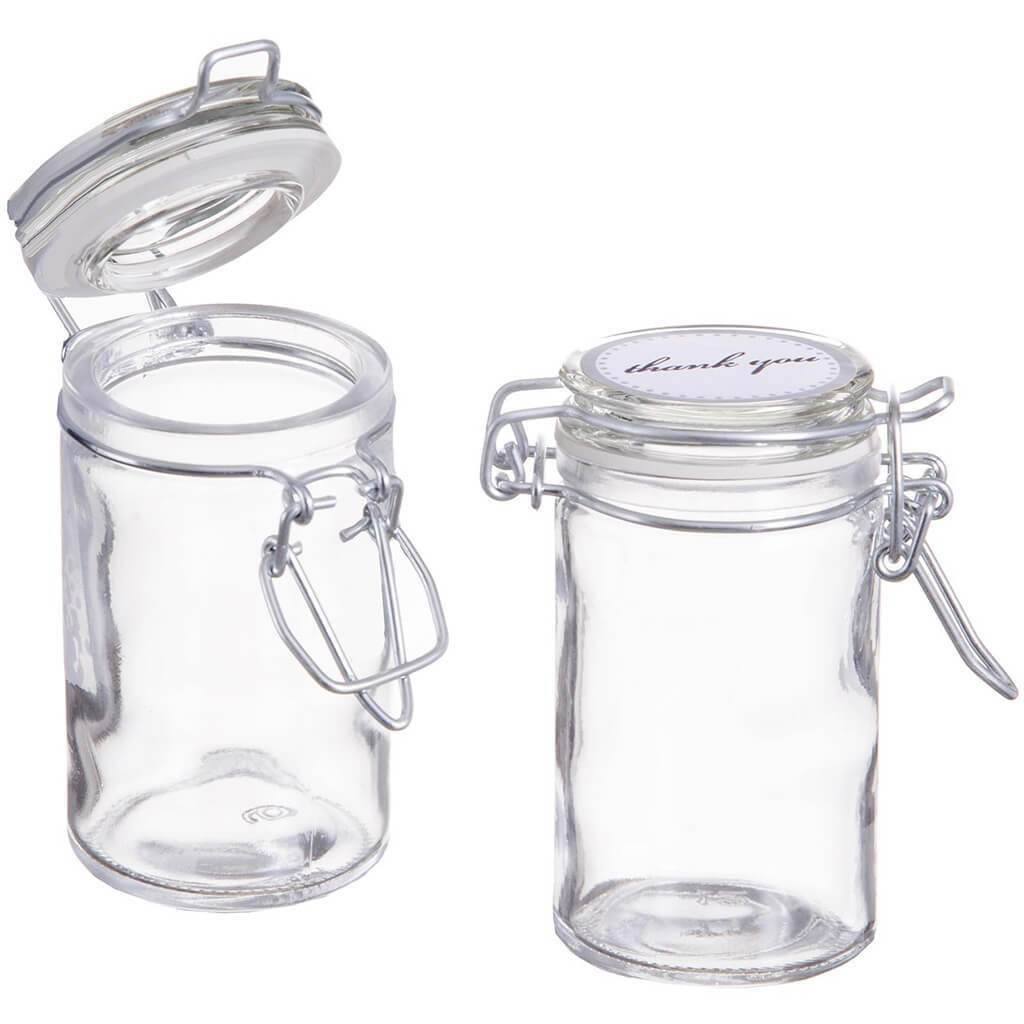 Glass Jar Hinge Top Favor