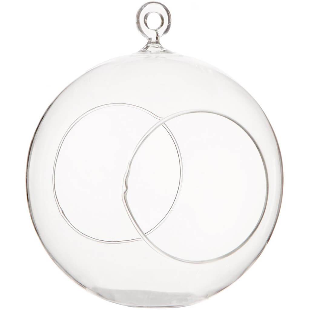 Hanging Round Terrarium Clear Glass, 6.75in