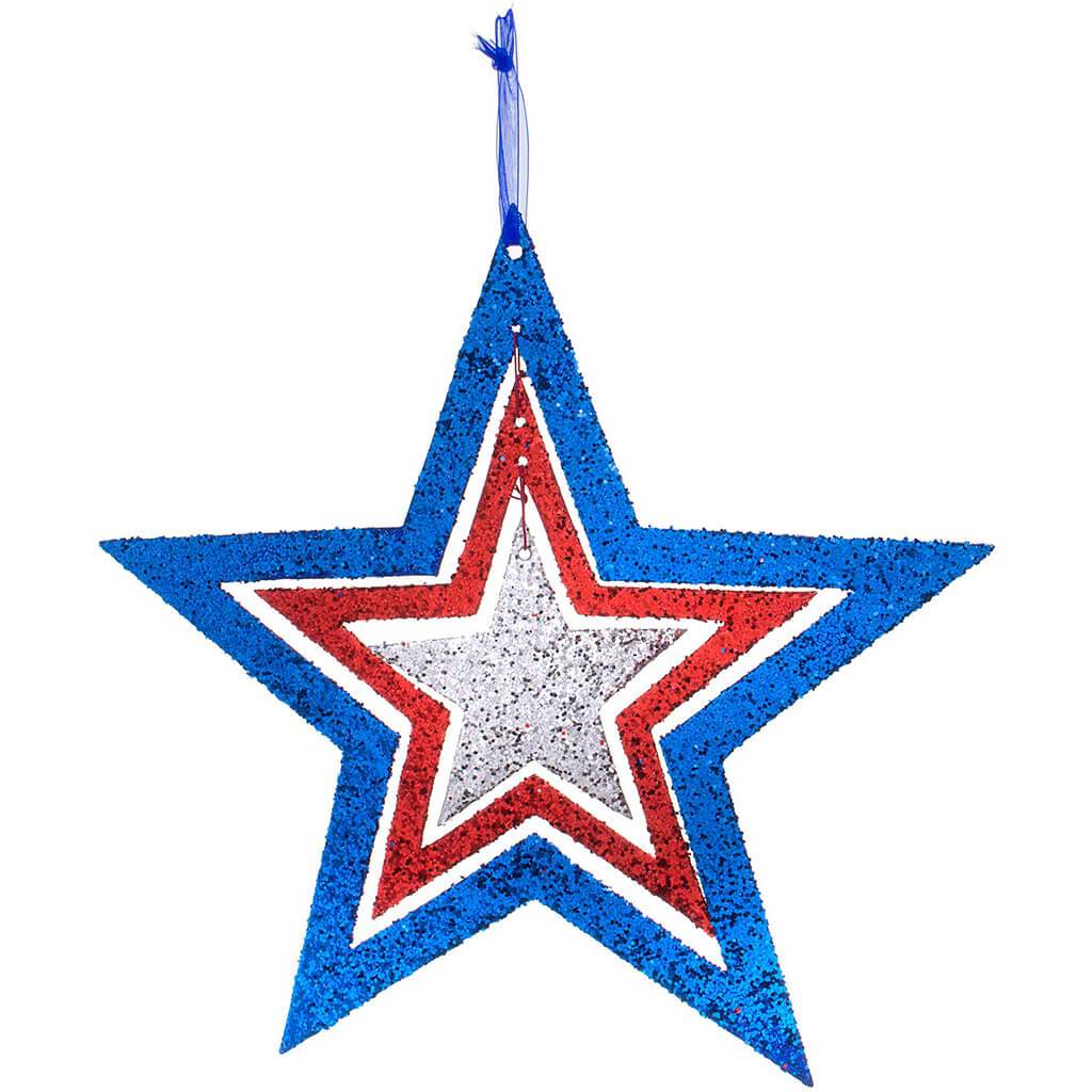 Paper Patriotic Star Blue, 14in