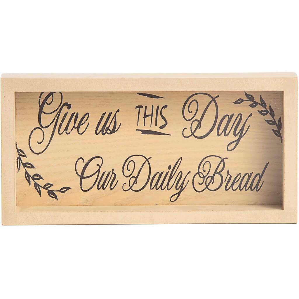 Give Us This Day Our? Tabletop Decor, 8in X 4in