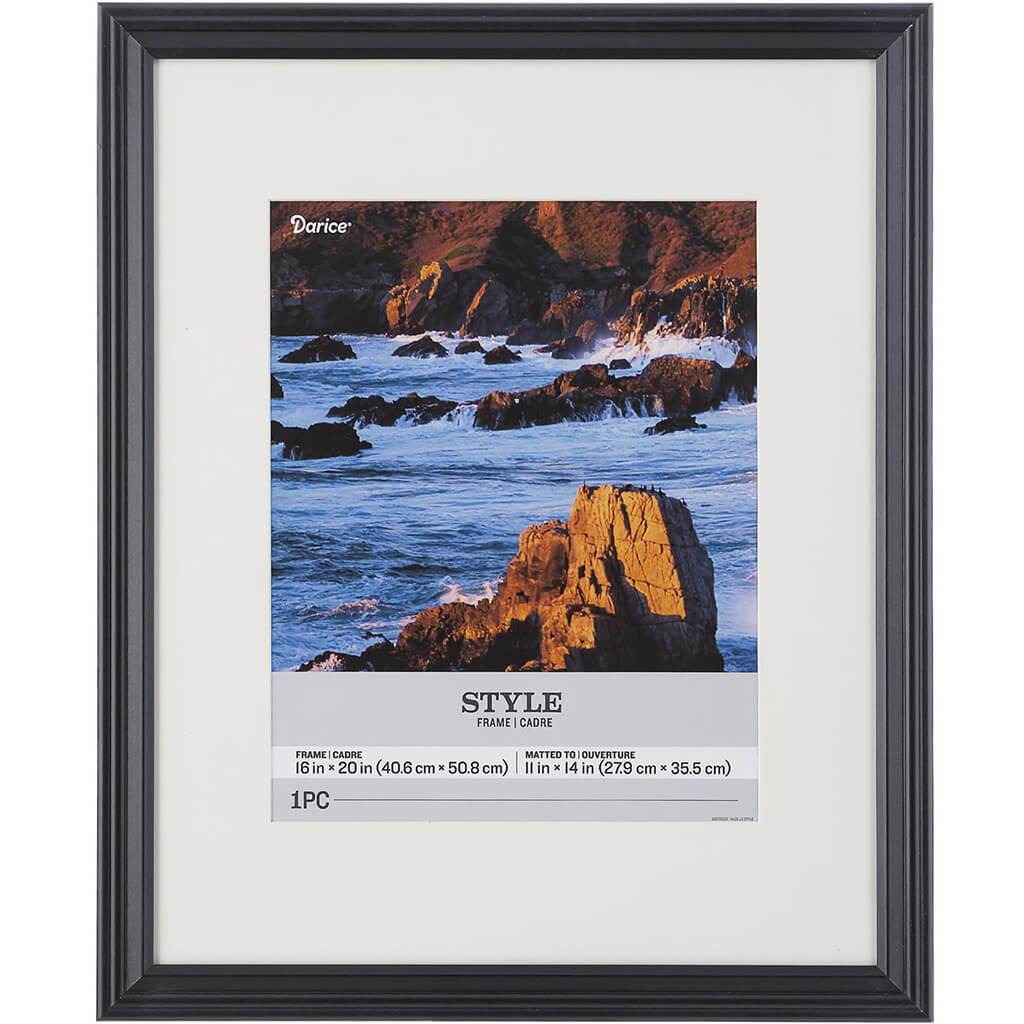 16 x 20 Picture Frame: Black, 17.99 x 22 inches