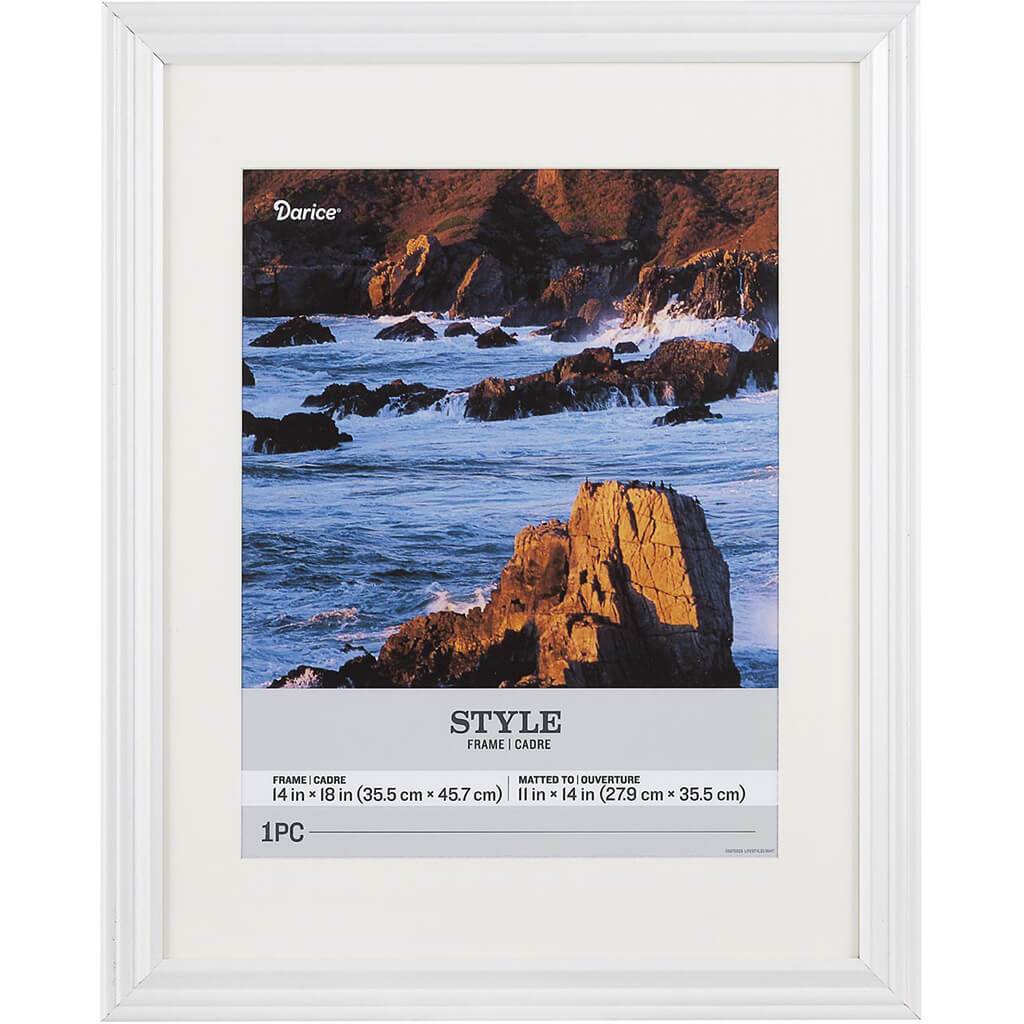 14 x 18 Picture Frame: White, 16.02 x 20 inches