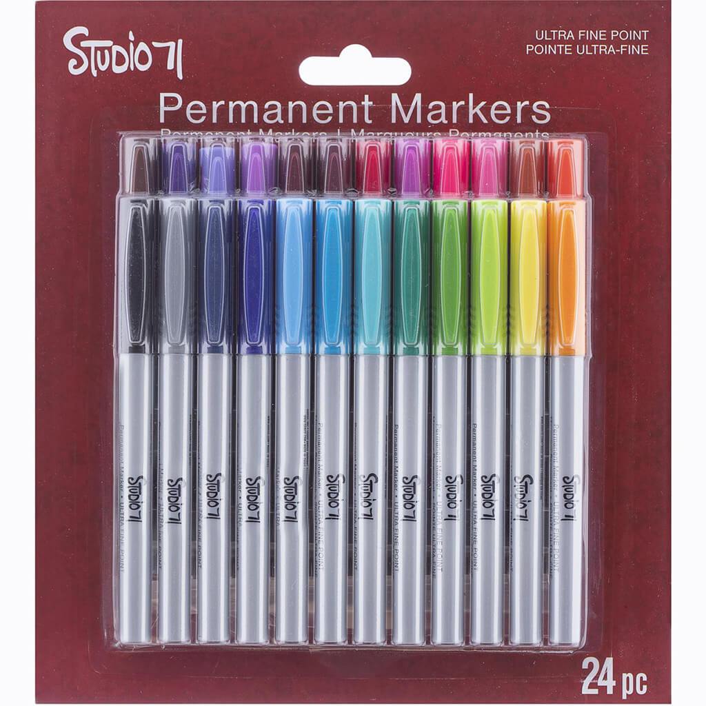 Studio 71 Permanent Markers Ultra Fine Point 24pcs