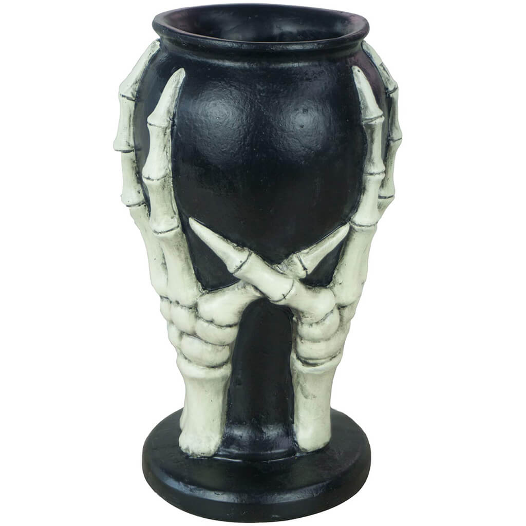 Skeleton Hand Halloween Pot 6 x 11in