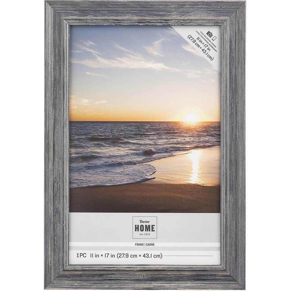 11 x 17 Picture Frame: Blue Distressed, 13.9 x 19.9 inches