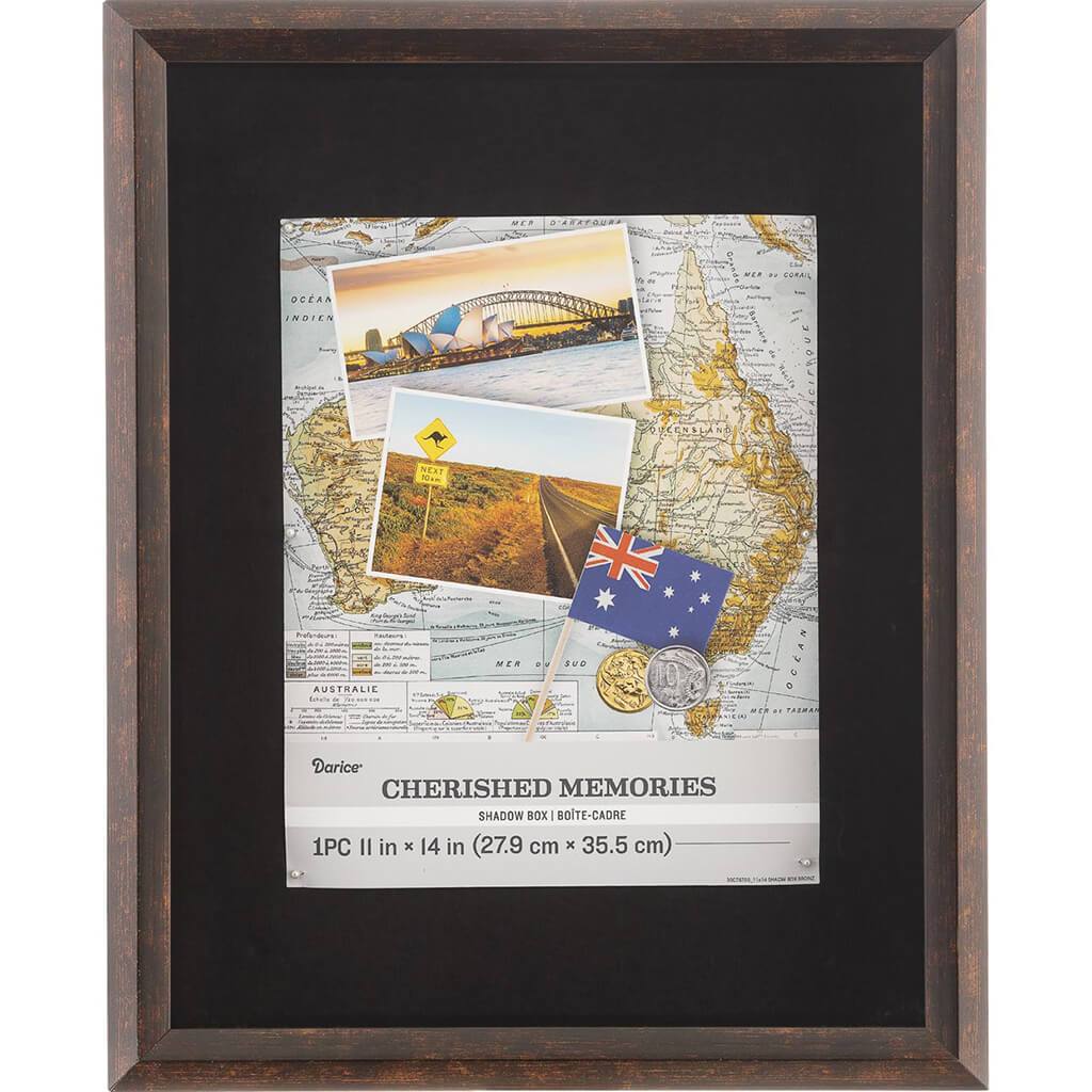 11 x 14 Shadowbox Frame: Bronze, 12.7 x 15.7 inches