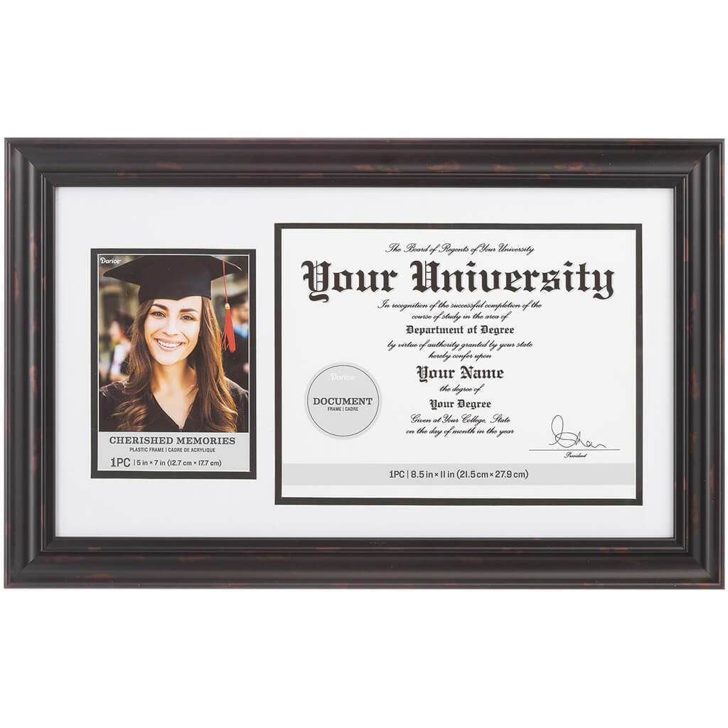 8.5 x 11 Certificate Picture Frame: Black, 13.5 x 21.4 inches