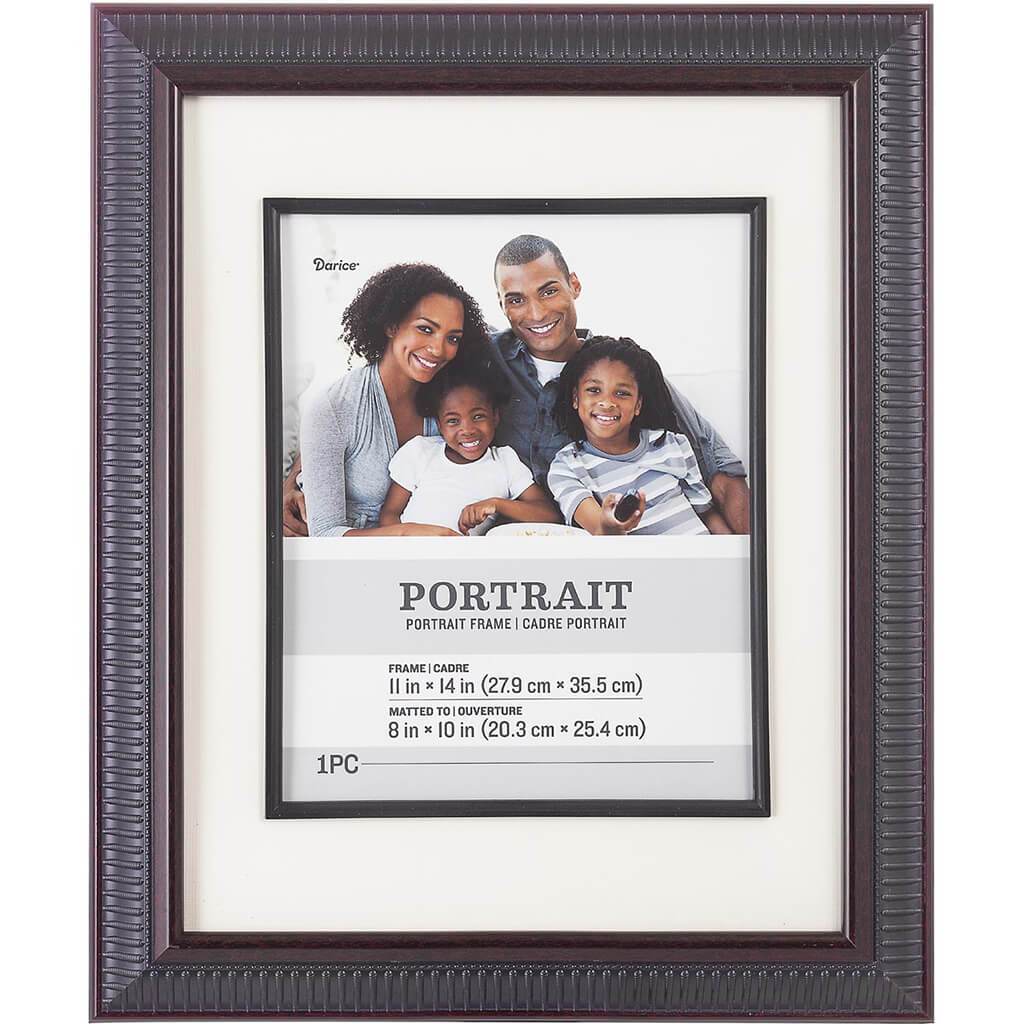 11 x 14 Portrait Picture Frame: Ribbed, 13.8 x 16.8 inches