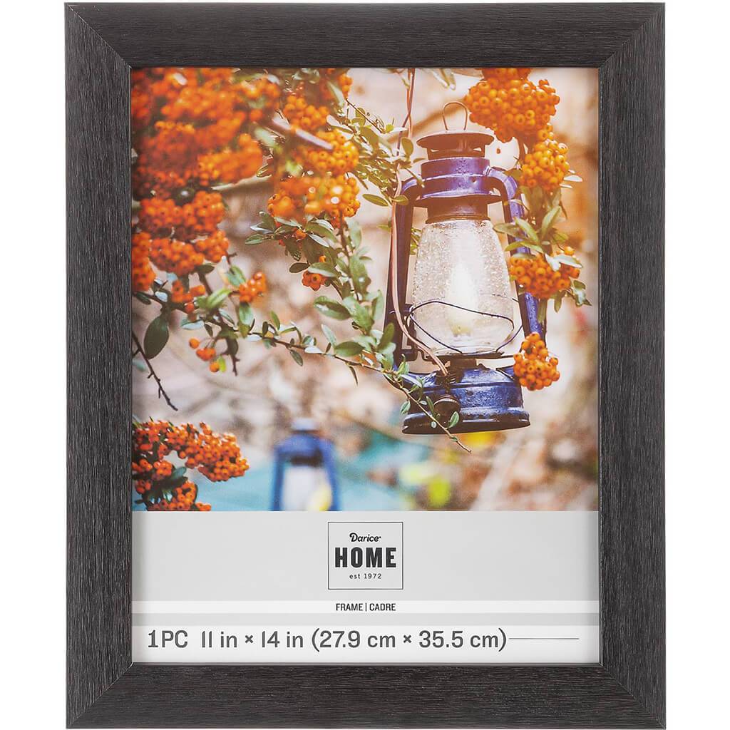 11 x 14 Picture Frame: Black Distressed, 13.58 x 16.57 inches