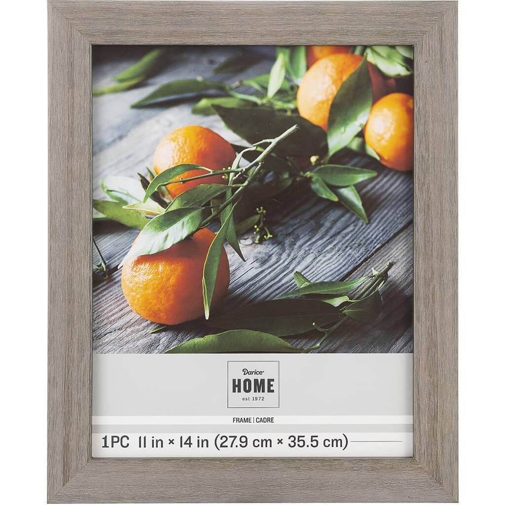 11 x 14 Picture Frame: Gray Distressed, 13.58 x 16.57 inches