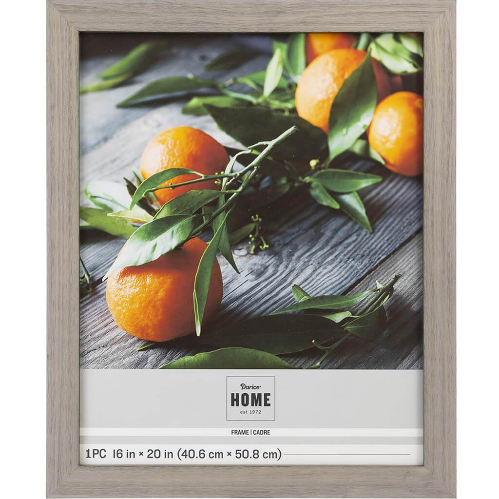 16 x 20 Picture Frame: Gray Distressed, 18.58 x 22.6 inches