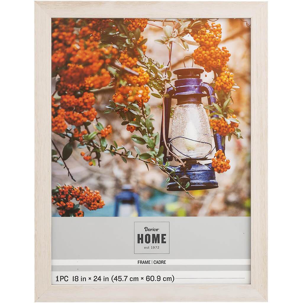 18 x 24 Picture Frame: White Distressed, 20.59 x 26.57 inches