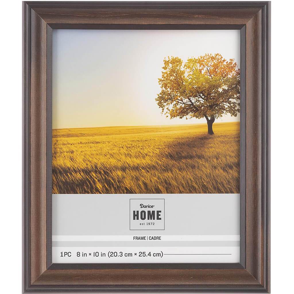 8 x 10 Picture Frame: Brown/Black, 10.12 x 12.13 inches