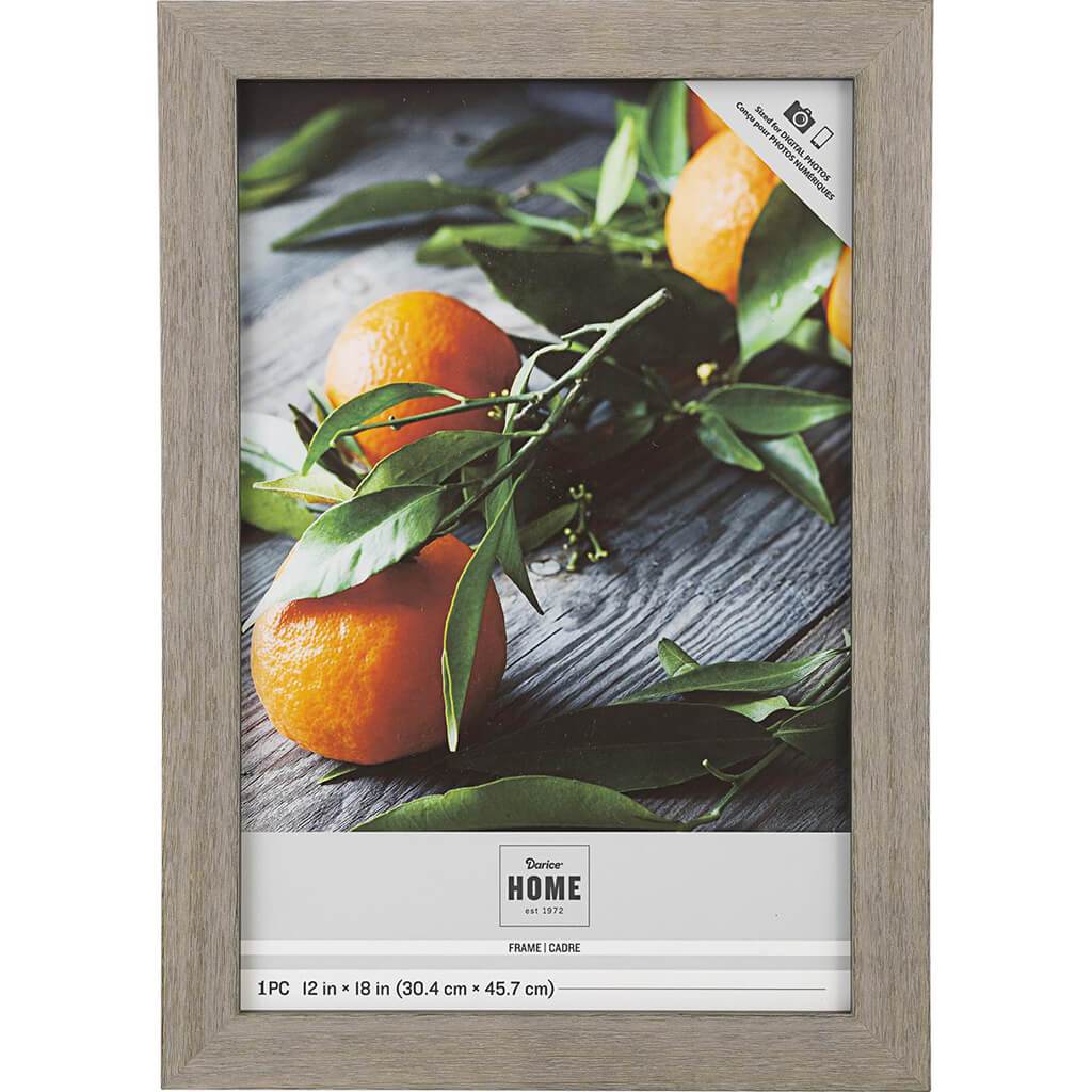 12 x 18 Picture Frame: Gray Distressed, 14.57 x 20.59 inches