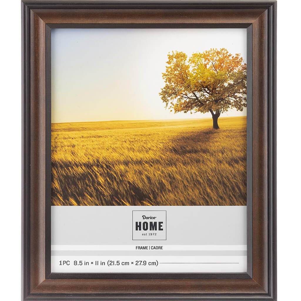 8.5 x 11 Picture Frame: Brown/Black, 10.59 x 13.11 inches