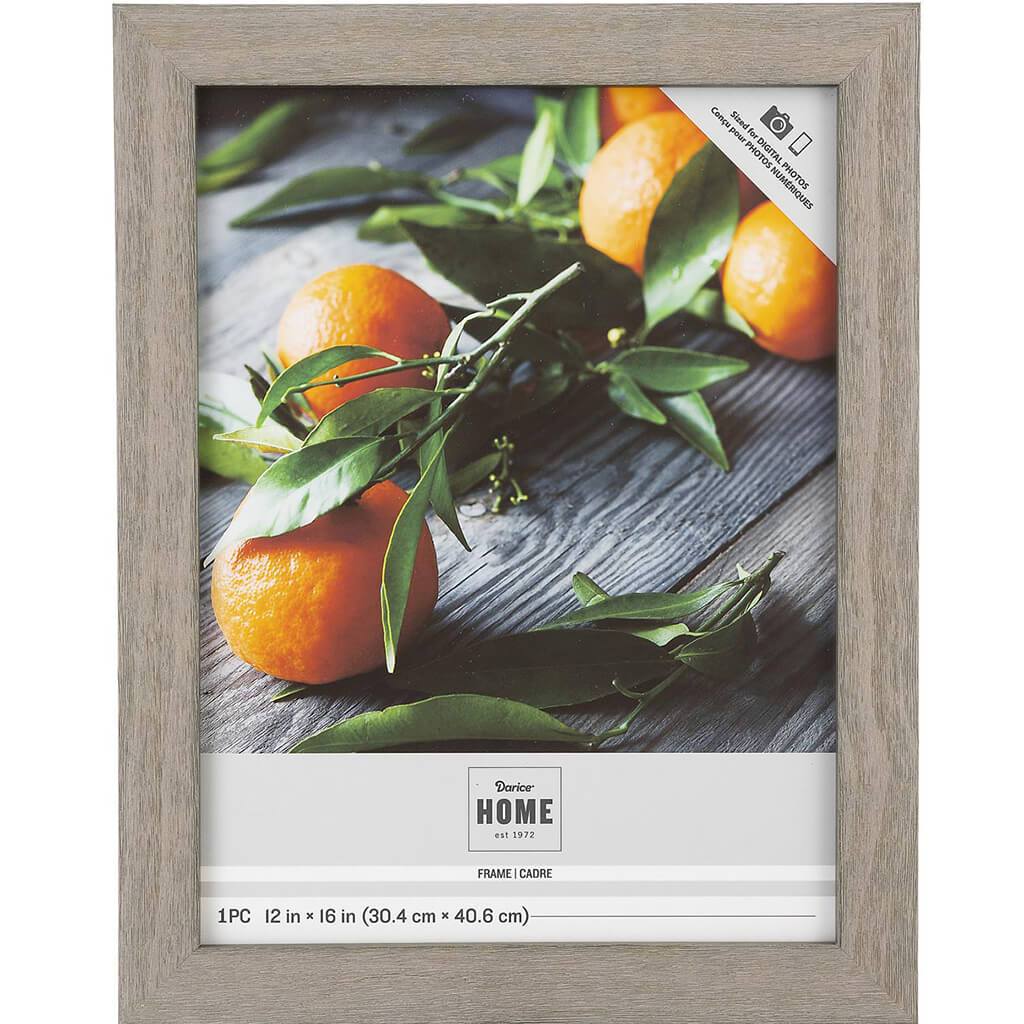 12 x 16 Picture Frame: Gray Distressed, 14.57 x 18.58 inches