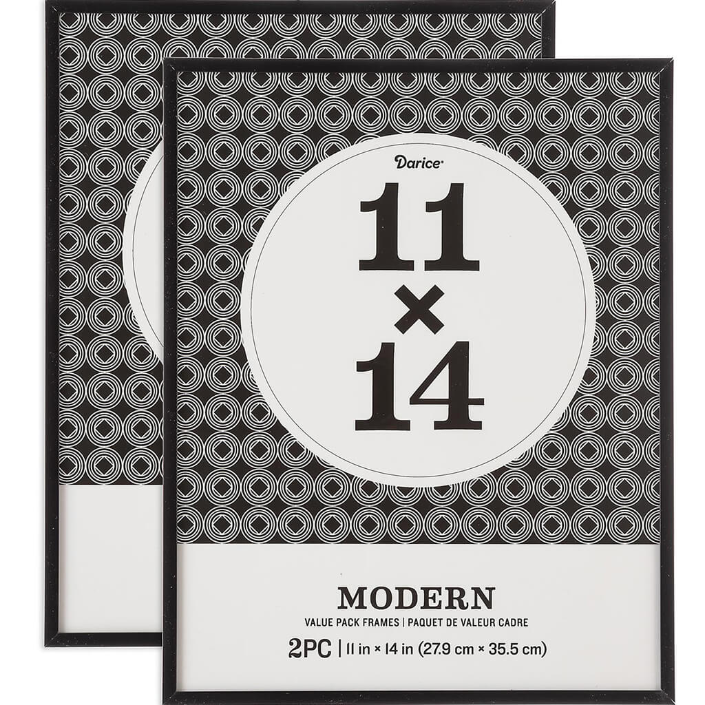 11 x 14 Picture Frame: Black, 11.31 x 14.31 inches, 2 pieces