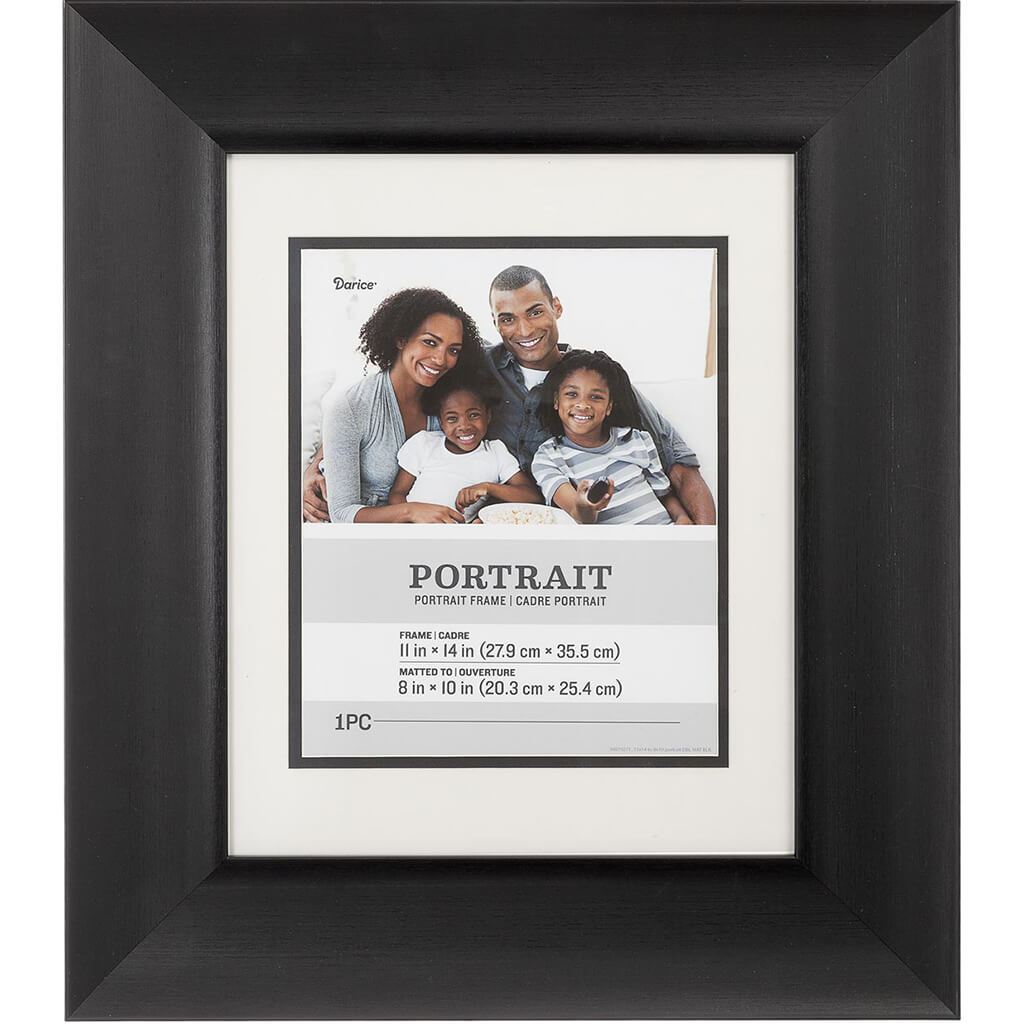 11 x 14 Portrait Picture Frame: Black, 16.5 x 19.5 inches