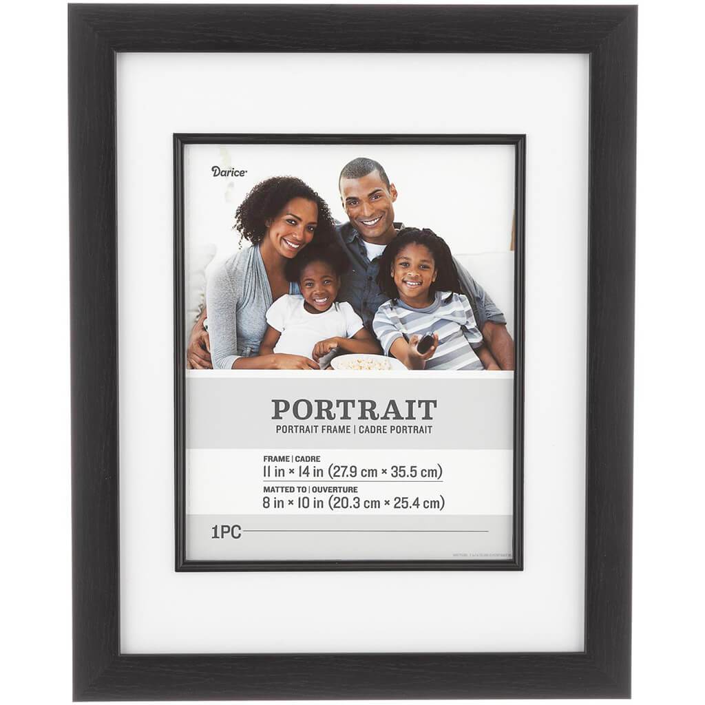 11 x 14 Portrait Picture Frame: Black, 12.7 x 15.7 inches