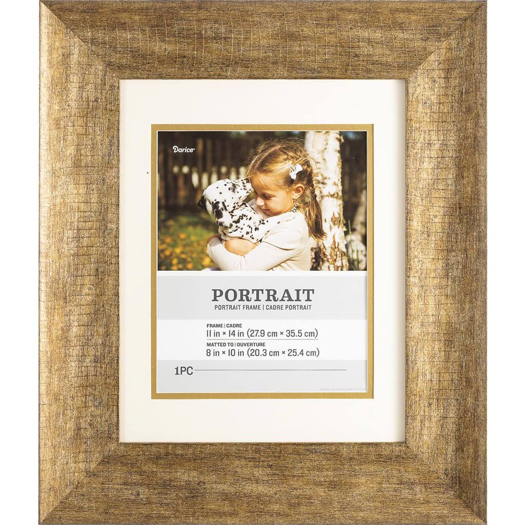 11 x 14 Portrait Picture Frame: Gold, 16.9 x 18.9 inches