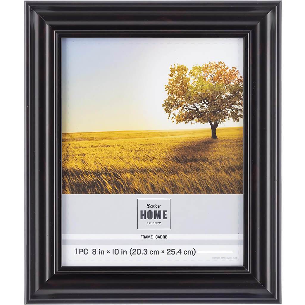 8 x 10 Picture Frame: Brown/Black, 10.9 x 12.9 inches