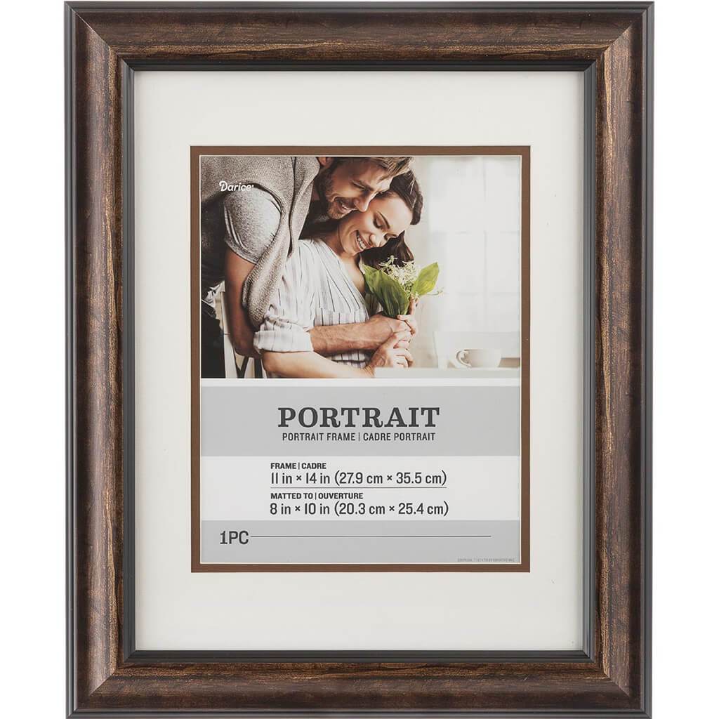 11 x 14 Portrait Picture Frame: Bronze, 13.7 x 16.7 inches