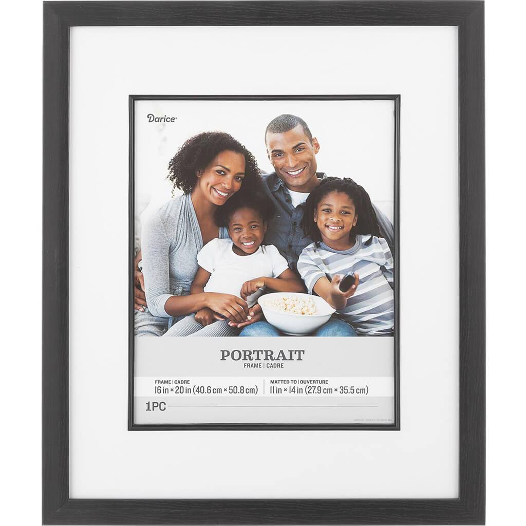 16 x 20 Portrait Picture Frame: Black, 17.7 x 21.7 inches