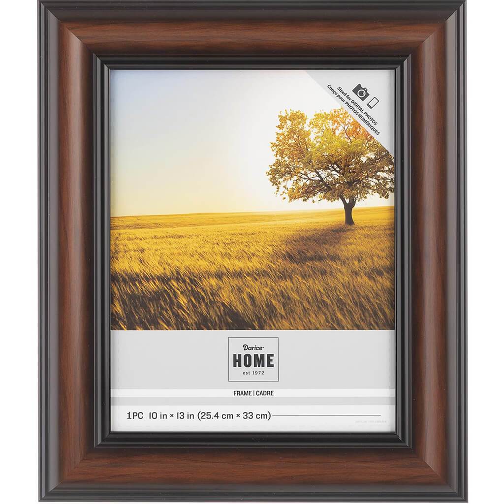 10 x 13 Picture Frame: Brown/Black, 14.6 x 17.6 inches