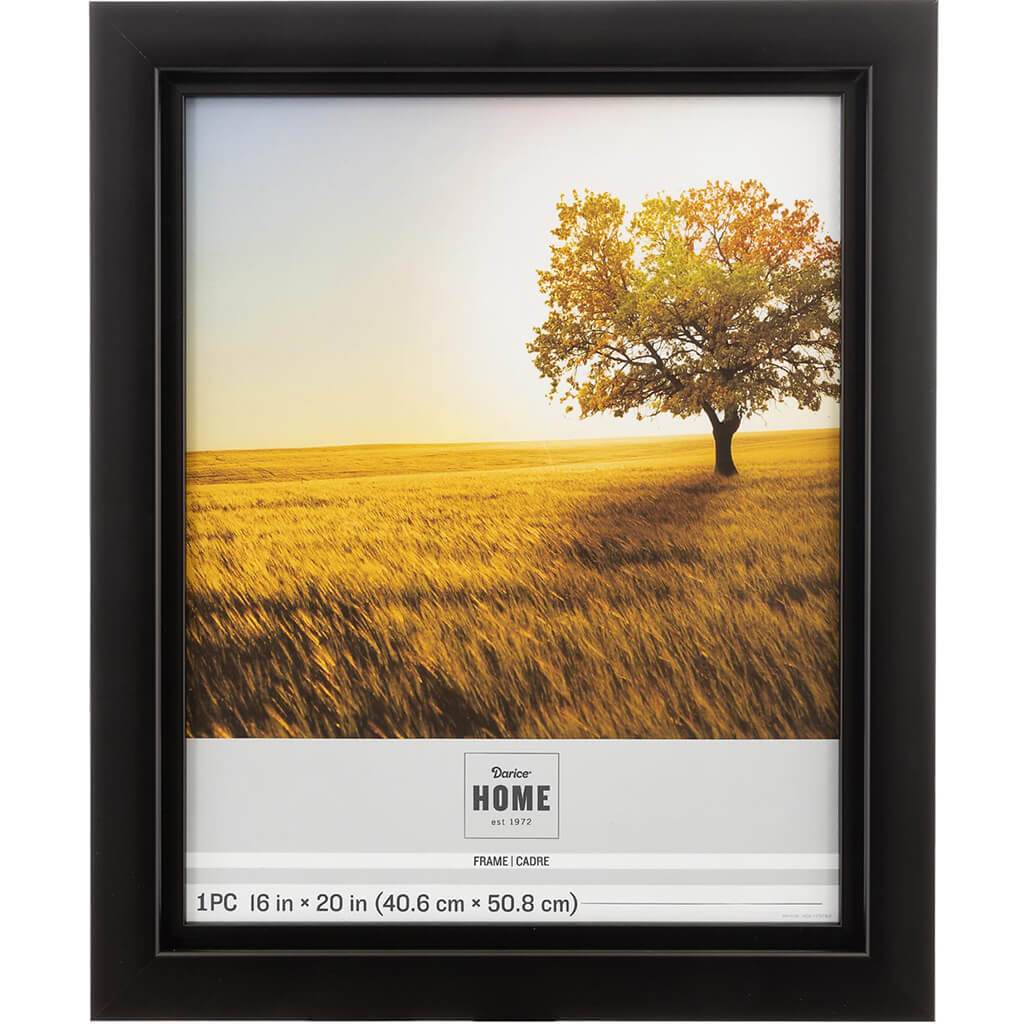 16 x 20 Picture Frame: Black, 19.4 x 23.4 inches