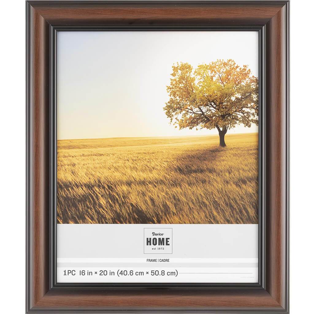 16 x 20 Picture Frame: Brown/Black, 20.6 x 24.6 inches