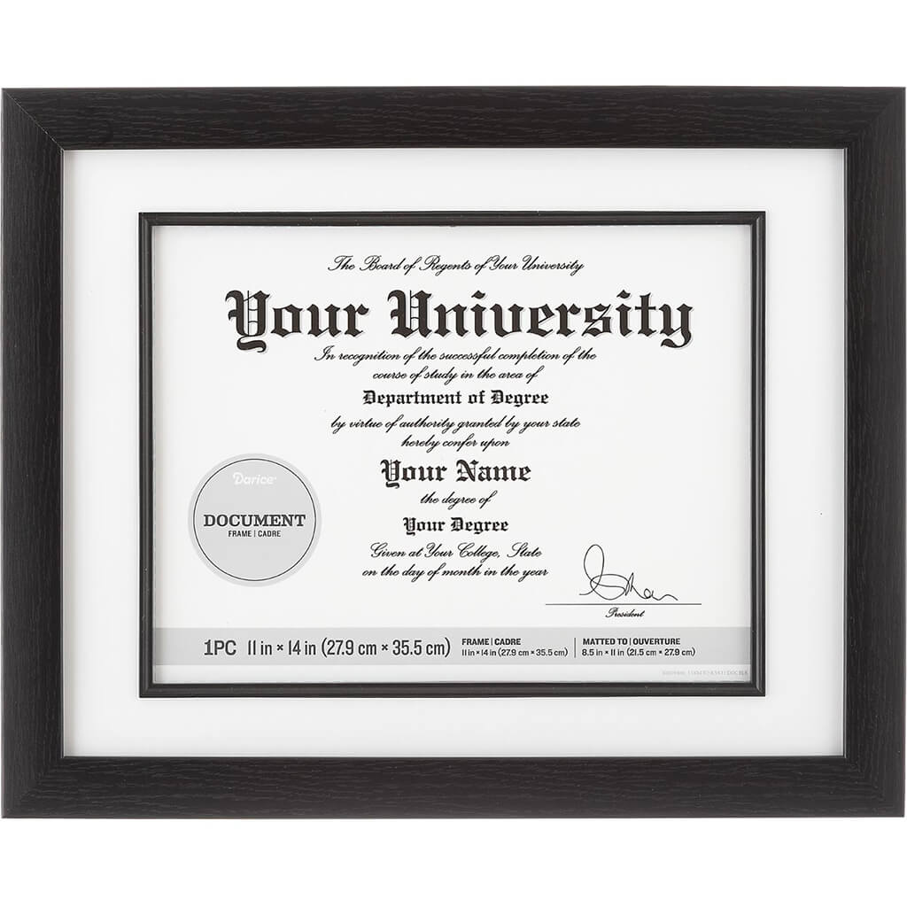 Document Frame: Black, 12.7 x 15.7 inches