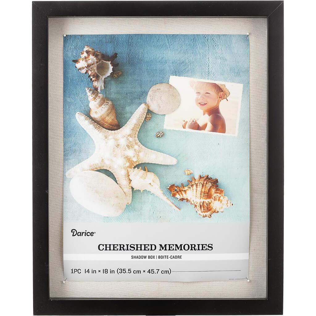 14 x 18 Shadowbox Frame: Black, 15.75 x 19.75 inches