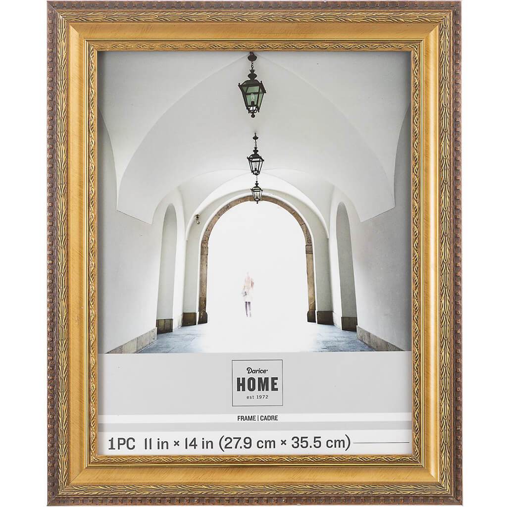 11 x 14 Ornate Picture Frame: Gold, 13.98 x 16.93 inches