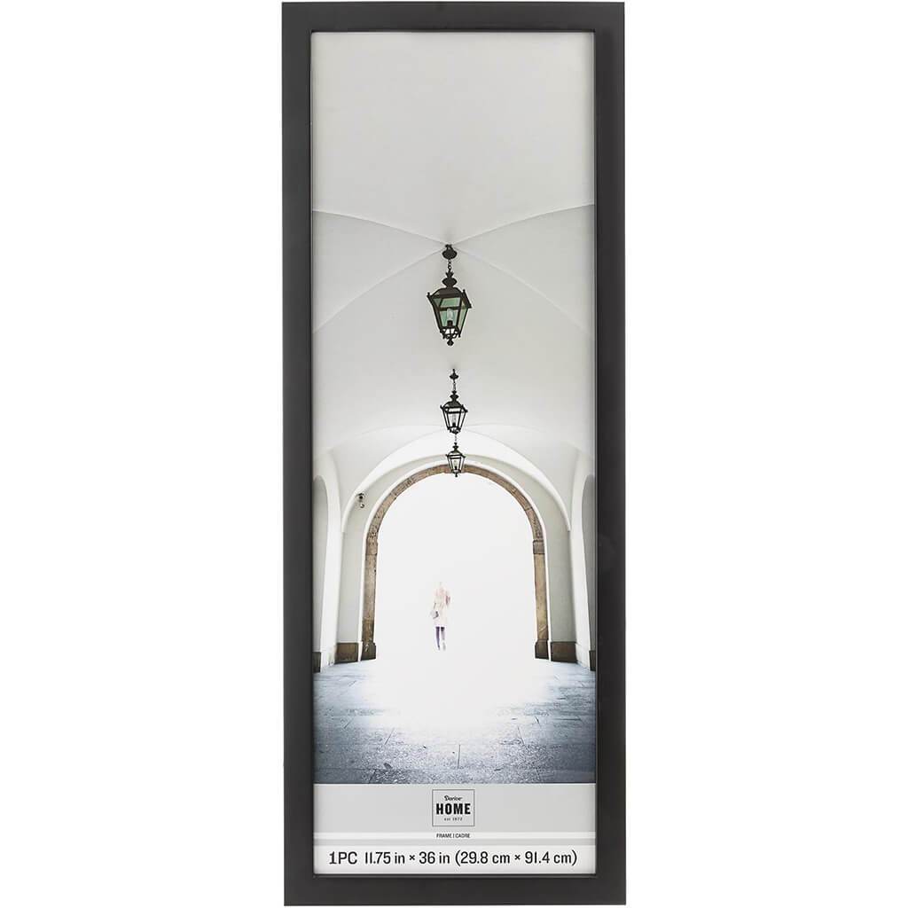 11.75 x 36 Frame: Black, 14 x 38.05 inches